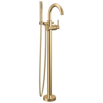 Grifería Tina Montaje al Suelo con Ducha de Mano Champange Bronze
