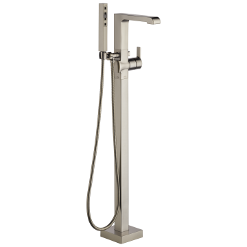 Ara Grifería Tina Montaje al Suelo con Ducha de Mano Stainless
